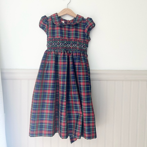 Laura Ashley Other - Vintage Laura Ashley London Girls 6X Multicolor Plaid Collared Dress